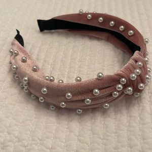Pink pearl headband
